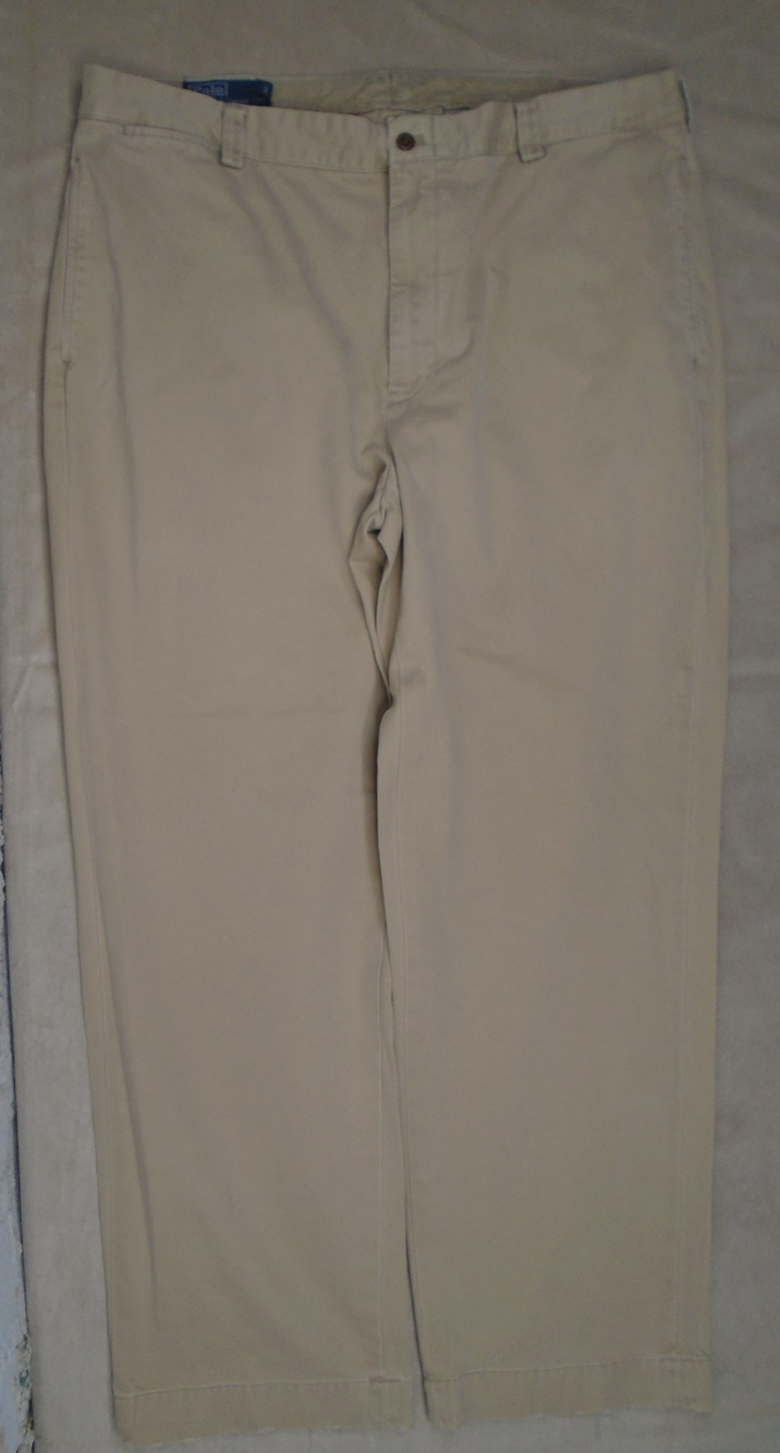 Vintage Polo Ralph Lauren Pants Mens 40x32 Beige Khaki Pleated Andrew Preppy
